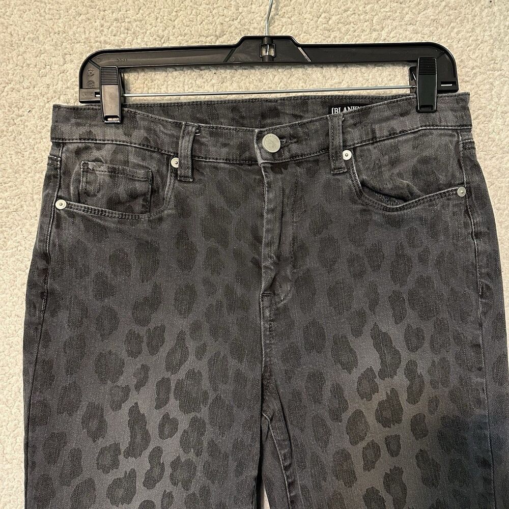 Blank NYC The Bond Ankle Skinny Jeans Womens Size 29 Gray Leopard Print Mid Rise - Picture 4 of 16